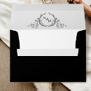 Search for black and white envelopes Monogrammed
