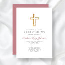Search for pink girl christening invitations Modern