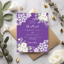 Search for purple and ivory wedding invitations Lace