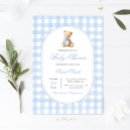 Search for blue gingham invitations Mother to be