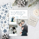 Search for our first married christmas cards Script typography