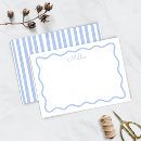 Search for blue border note cards White