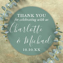 Search for eucalyptus wedding stickers Thank you