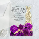 Search for clear birthday invitations Gold