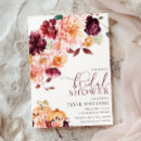 Search for fall floral bridal shower invitations Bohemian