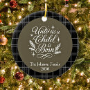 Search for religious christmas tree decorations A child is born