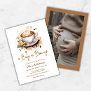 Search for coffee brown invitations A baby is brewing