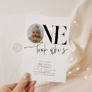 Search for look whos one invitations Black and white