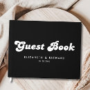 Search for retro wedding guest books Modern simple