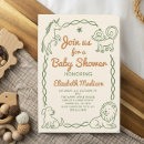 Search for red baby shower invitations Hand drawn