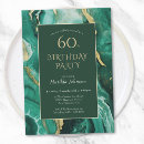 Search for emerald green and gold 60th birthday invitations Elegant
