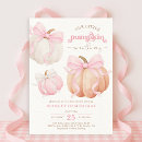 Search for pumpkin baby girl shower invitations Gingham