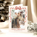 Search for red bow christmas cards Country rustic christmas