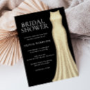 Search for black and gold bridal shower invitations Gown