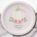 Search for pumpkin baby shower plates Floral