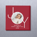 Search for holiday photo magnets Baby's first christmas