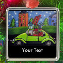 Search for blue car christmas tree decorations Funny