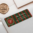 Search for gingham return address labels Plaid pattern