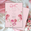 Search for pink ribbon wedding invitations Hand drawn