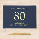 Search for 80th birthday guest books Blue