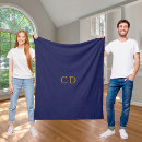 Search for initial blankets Navy blue