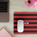 Search for red mouse mats Monogrammed