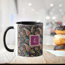 Search for vintage paisley mugs Gold