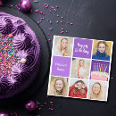 Search for purple cake birthday cards Fun