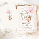 Search for baby girl shower invitations We can bearly wait