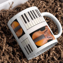 Search for musical notes drinkware Violin
