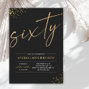 Search for black and gold 60th birthday invitations Golden