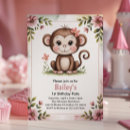 Search for monkeys birthday invitations Jungle safari