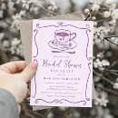 Search for purple tea party invitations Teacup