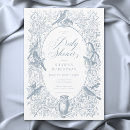 Search for victorian baby shower invitations Blue and white