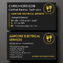 Search for contractors license business cards Electrician