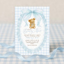 Search for bow baby boy shower invitations Teddy bear