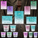 Search for teal blue save the dates Glitter