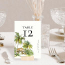 Search for tropical numbers table cards Palm trees
