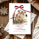 Search for red bow christmas cards Family photo