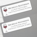 Search for red wine glass return address labels For her