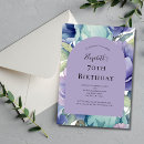 Search for 70th for her birthday invitations Blue