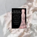 Search for rose gold 50th birthday invitations Fifty and fabulous