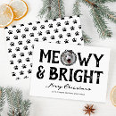 Search for meowy christmas cards Black and white
