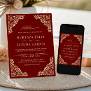 Search for ornate maroon border invitations Vintage