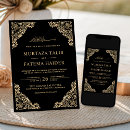 Search for black gold floral wedding invitations Nikah