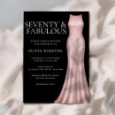 Search for rose gold 70th birthday invitations Pink