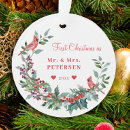 Search for holly wreath christmas tree decorations Mr and mrs