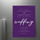 Search for royal purple wedding invitations Minimalist