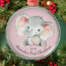 Search for pink elephant christmas tree decorations Baby's 1st christmas