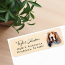 Search for basset return address labels Watercolor